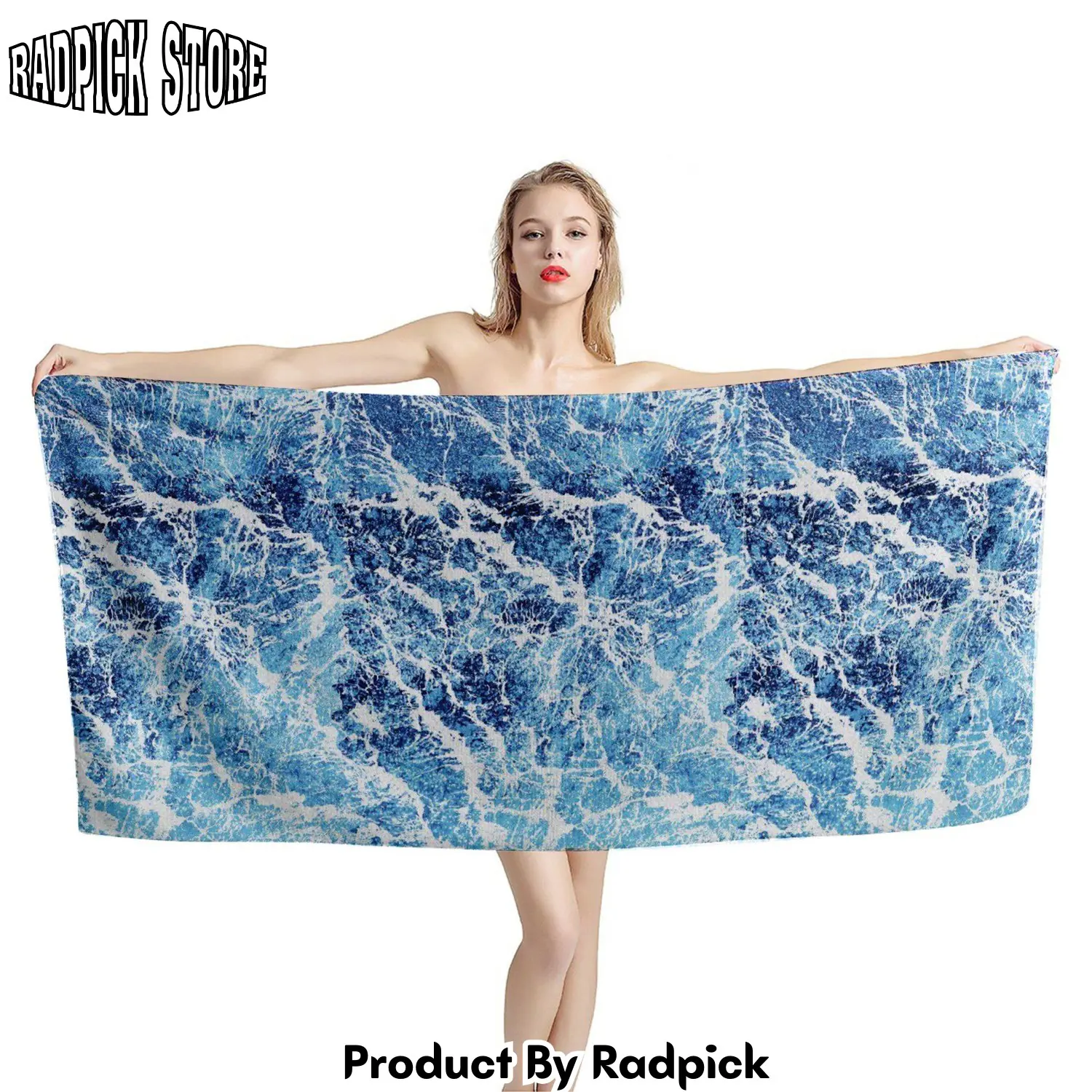 3d wave beach towel rp8874